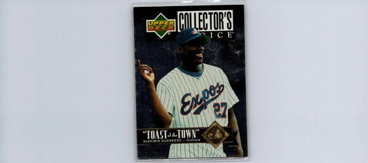 Vladimir Guerrero baseball card featuring T17 Vladimir Guerrero Toast of the Town design