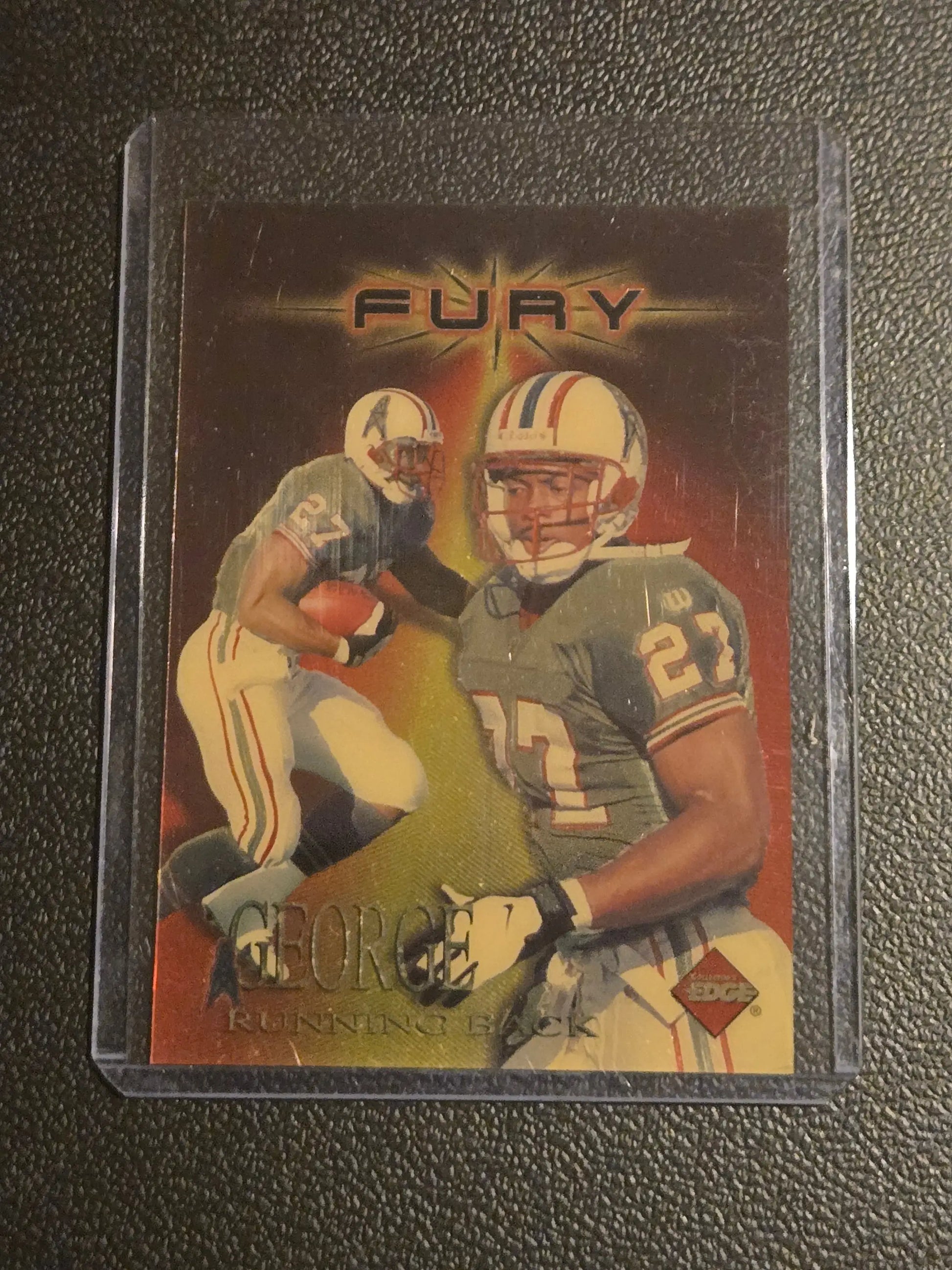 Vintage football trading card featuring Eddie George Fury and George Fury players