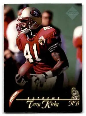 Terry Kirby football card from 1997 Collector’s Edge Extreme trading cards collection