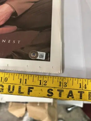 Poster with perforations and sticker of 1997 Craig Biggio Signed Astros Houston