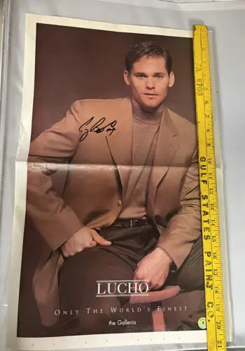 Signed Lucho poster from 1997 Craig Biggio Signed Astros Houston Newspaper Insert Auto