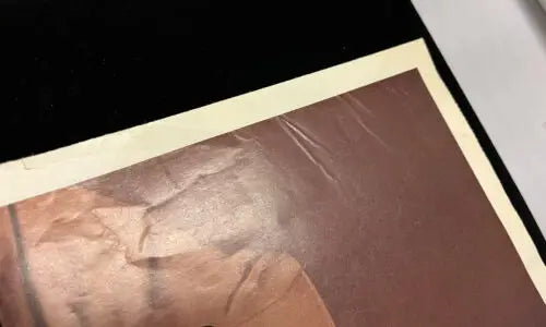 Framed, wrinkled print of 1997 Craig Biggio Signed Astros Houston Newspaper Lucho Insert Auto