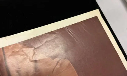 Framed, wrinkled print of 1997 Craig Biggio Signed Astros Houston Newspaper Lucho Insert Auto