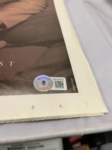 Poster featuring authentication sticker for Craig Biggio signed Astros Houston item