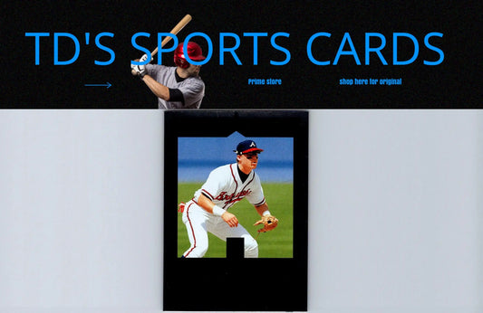 1997 Donruss Elite #8 Chipper Jones trading card in protective case for collectors