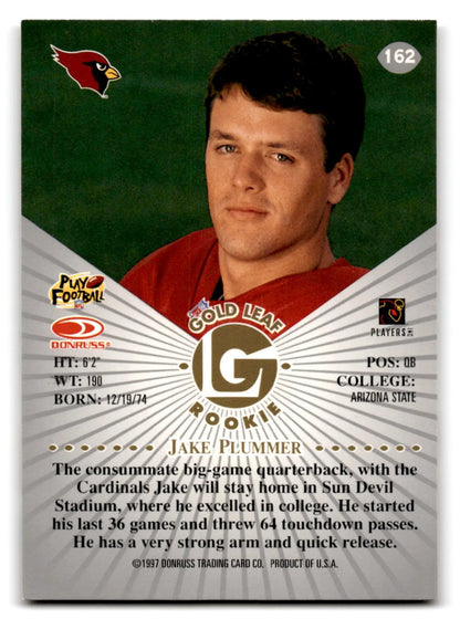 1997 Donruss Football Jake Plummer rookie card featuring Jake Plummer Arizona Cardinals