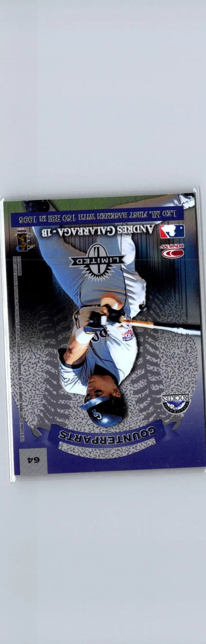 Baseball trading card featuring Andres Galarraga and Mark McGwire from Donruss Limited 1997