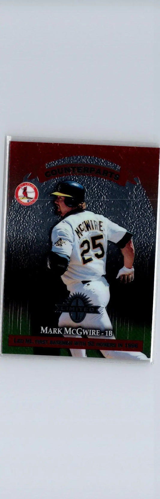 Baseball card of Mark McGwire and Andres Galarraga from Donruss Limited 1997