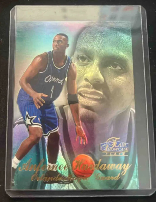 Fleer Flair Showcase Anfernee Hardaway basketball trading card from 1997 Fleer Flair Showcase