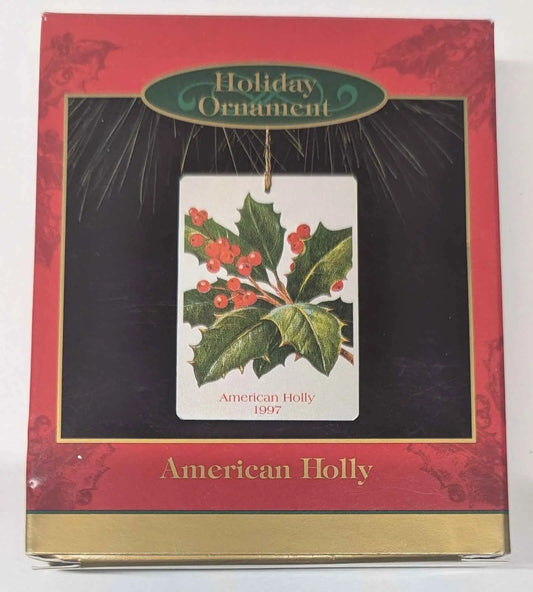 Hallmark Keepsake Ornament box featuring American Holly artwork from 1997 collection