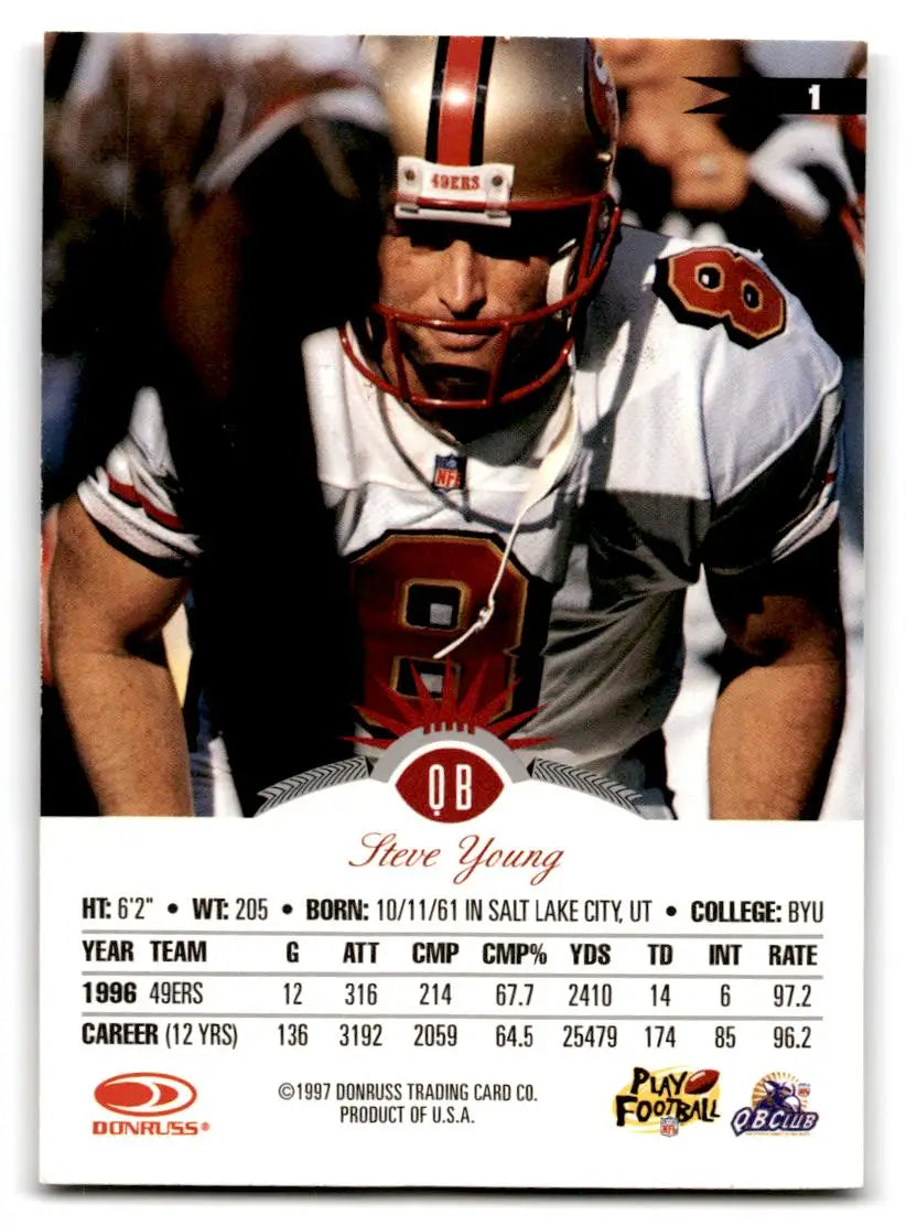 1997 Leaf #1 Steve Young - Trading Cards
