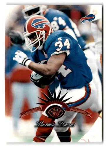 Thurman Thomas 1997 Leaf #105 football card in original gloss, near mint Bills condition