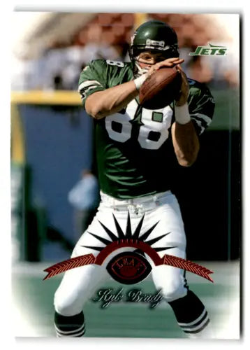 Football player Kyle Brady in NY Jets uniform on 1997 Leaf #106 card, original gloss