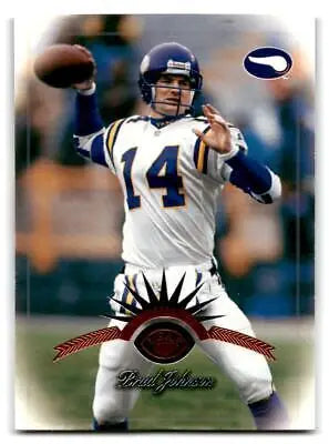 1997 Leaf trading card of Brad Johnson showcasing his football career