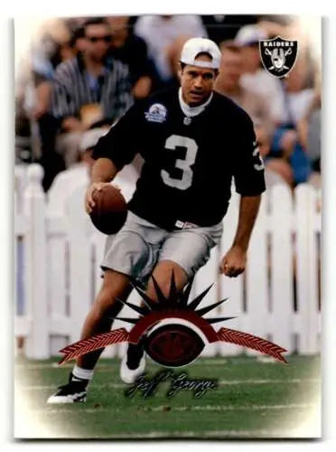 Jeff George Oakland Raiders football card 1997 Leaf NM original gloss collectible