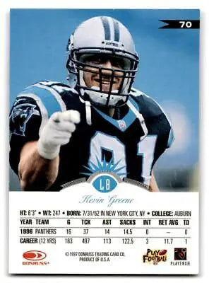 Kevin Greene football card from 1997 Leaf #70 in trading cards collection