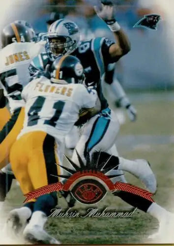 Original gloss 1997 Leaf #76 Muhsin Muhammad trading card for Panthers collectors