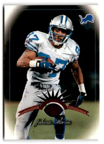 1997 Leaf #89 Johnnie Morton NM-MT Lions trading card featuring original gloss finish