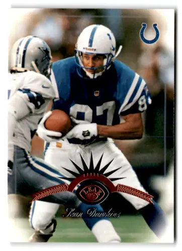 1997 Leaf Sean Dawkins football card featuring original gloss, Simply Sandoval collection