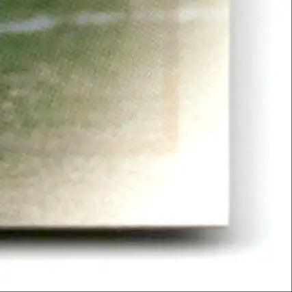 Close-up of textured canvas featuring 1997 Leaf Cris Carter #110 Vikings print