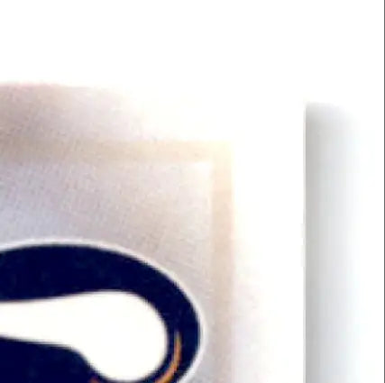 Dark blue and orange guitar pick with white teardrop shape for Leaf Cris Carter Vikings