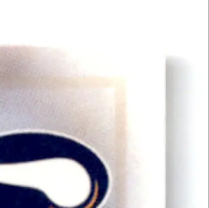 Dark blue and orange guitar pick with white teardrop shape for Leaf Cris Carter Vikings