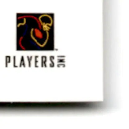 Logo for PLAYERS INC on a white card from 1997 Leaf Cris Carter Vikings card