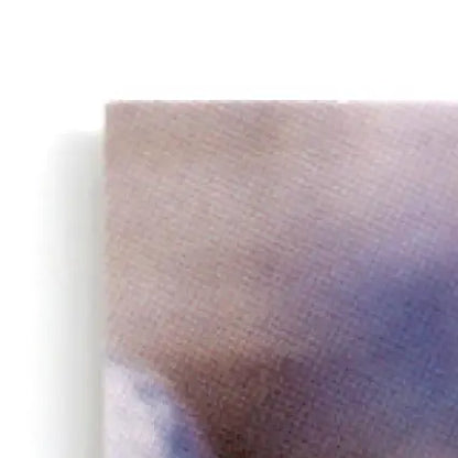 Corner of textured canvas print featuring purple and brown tones of Leaf Football Ben Coates #36