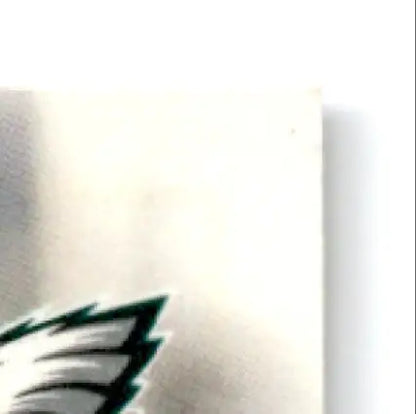White fabric with dark green and white leaf football Bobby Hoying logo for Philadelphia Eagles