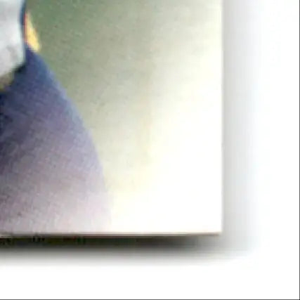 Corner of glossy printed photo featuring leaf football brad Johnson #23 Minnesota Vikings