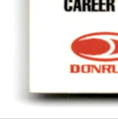 Corner of white cardboard box with red Leaf Football Brad Johnson Vikings logo