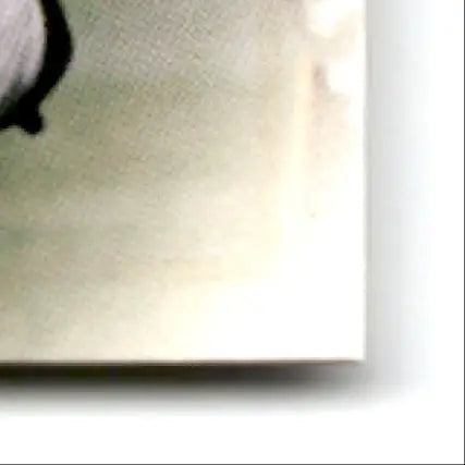 Off-white canvas corner with light green paint for Leaf Football Curtis Martin #49