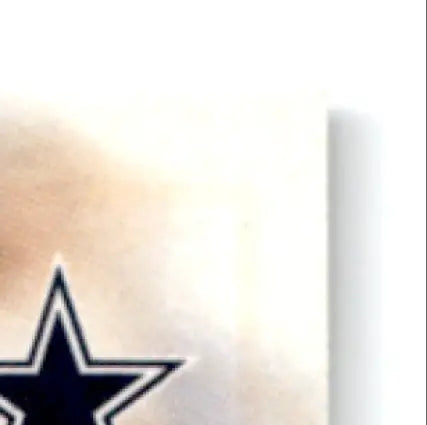 Partial view of Dallas Cowboys star logo on Leaf Football Daryl Johnston card