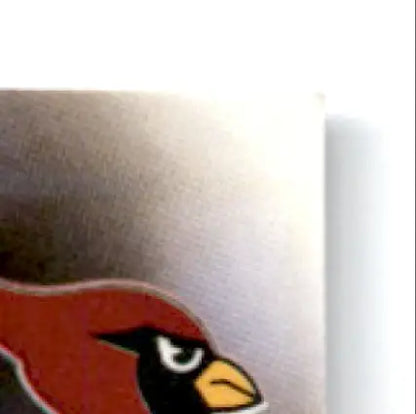 Red cardinal bird logo on light background for Leaf Football Frank Sanders 1997 product