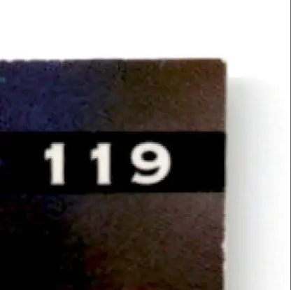 Dark-colored leaf football Henry Ellard #119 from 1997 Leaf Football product