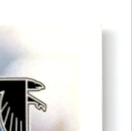 Black and silver bird-shaped emblem for Leaf Football Jamal Anderson Atlanta Falcons