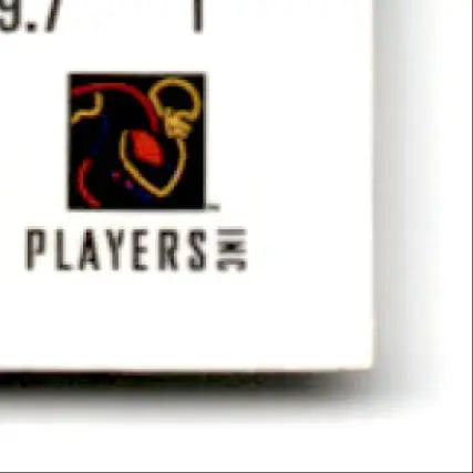 Logo for Players Inc. featuring a stylized figure in motion on Leaf Football Jamal Anderson #134 Atlanta Falcons card