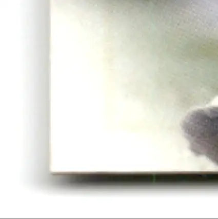 White rectangular canvas with faded painting for Leaf Football Jamal Anderson Atlanta Falcons