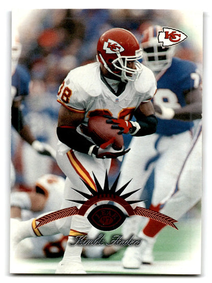 Kansas City Chiefs football card featuring Kimble Anders in uniform holding a football