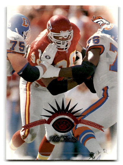 Vintage Leaf Football Neil trading card featuring Neil Smith and teammates in action