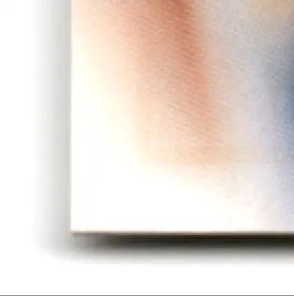 White canvas with abstract watercolor in shades of peach orange and blue for Leaf Football Rashaan Salaam #73 Chicago Bears