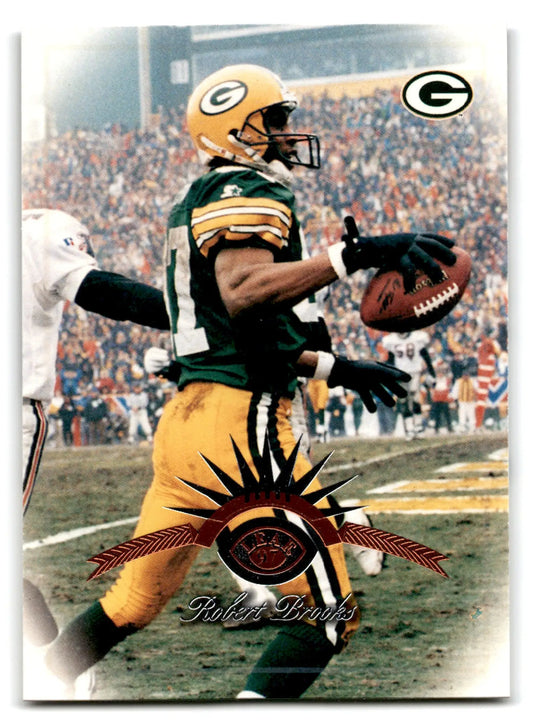 1997 Leaf Football Robert Brooks #41 Green Bay Packers football card featuring Robert Brooks 1996