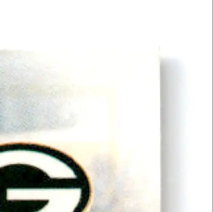 Green Bay Packers logo sticker on 1997 Leaf Football Robert Brooks #41 collectible