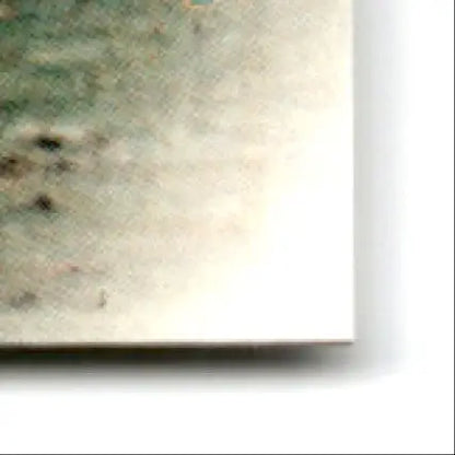 Corner of textured canvas print featuring green, brown, and white abstract design with leaf football robert and football robert brooks for Green Bay Packers