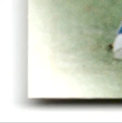 White Leaf Football Rodney Hampton card with green grass and blue accents for New York Giants