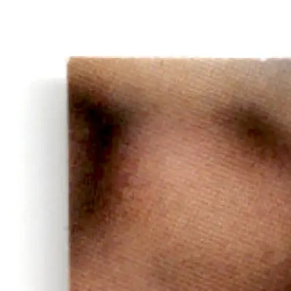 Close-up of a person’s eye with detailed skin texture, inspired by Leaf Football Tim Brown #144 Oakland Raiders