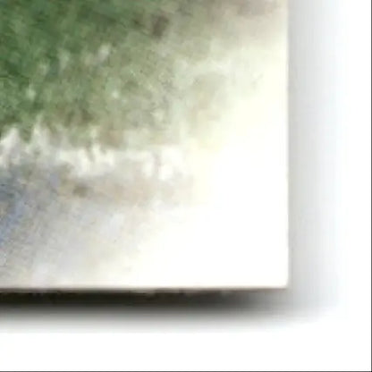 Close-up of textured canvas print of Leaf Larry Centers Arizona Cardinals artwork with green gray tones