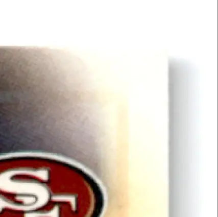 Part of a San Francisco 49ers logo on Leaf Rod Woodson Pittsburgh Steelers 1997 Leaf card