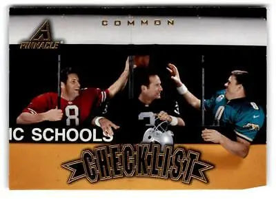 Pinnacle Football Card featuring Steve Young, Mark Brunell, and Jeff George from 1997