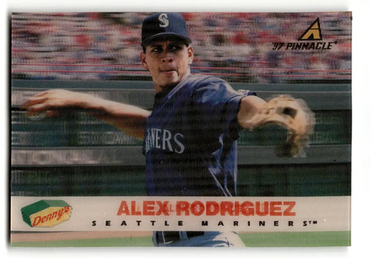 1997 Pinnacle Denny’s Holograms #11 Alex Rodriguez Seattle Mariners baseball card